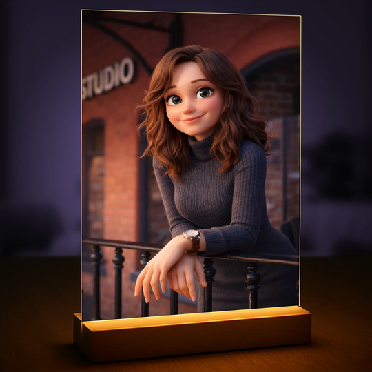 Ona jak z bajkowej animacji - druk na szkle, personalizowany prezent na urodziny