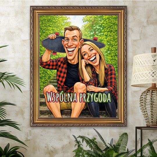 Wspólna przygoda - obraz na płótnie, personalizowany prezent na rocznicę