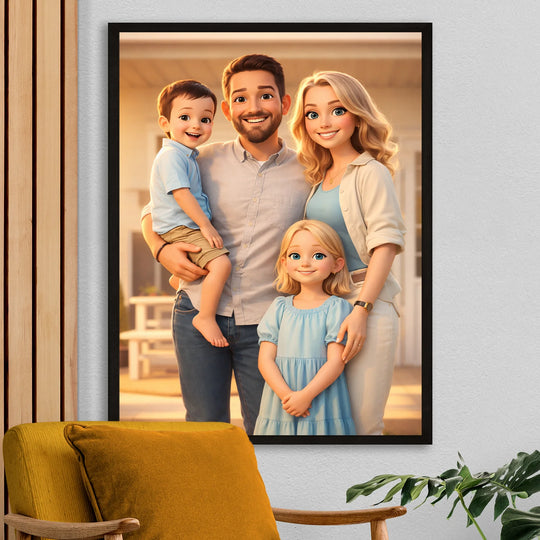 Rodzina jak z bajkowej animacji - plakat z Twojego zdjęcia
