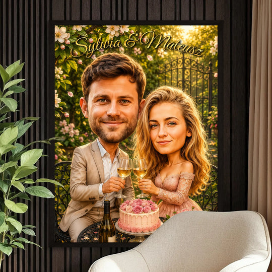 Wyjątkowy prezent dla niej na rocznicę – personalizowany plakat Dwa Serca