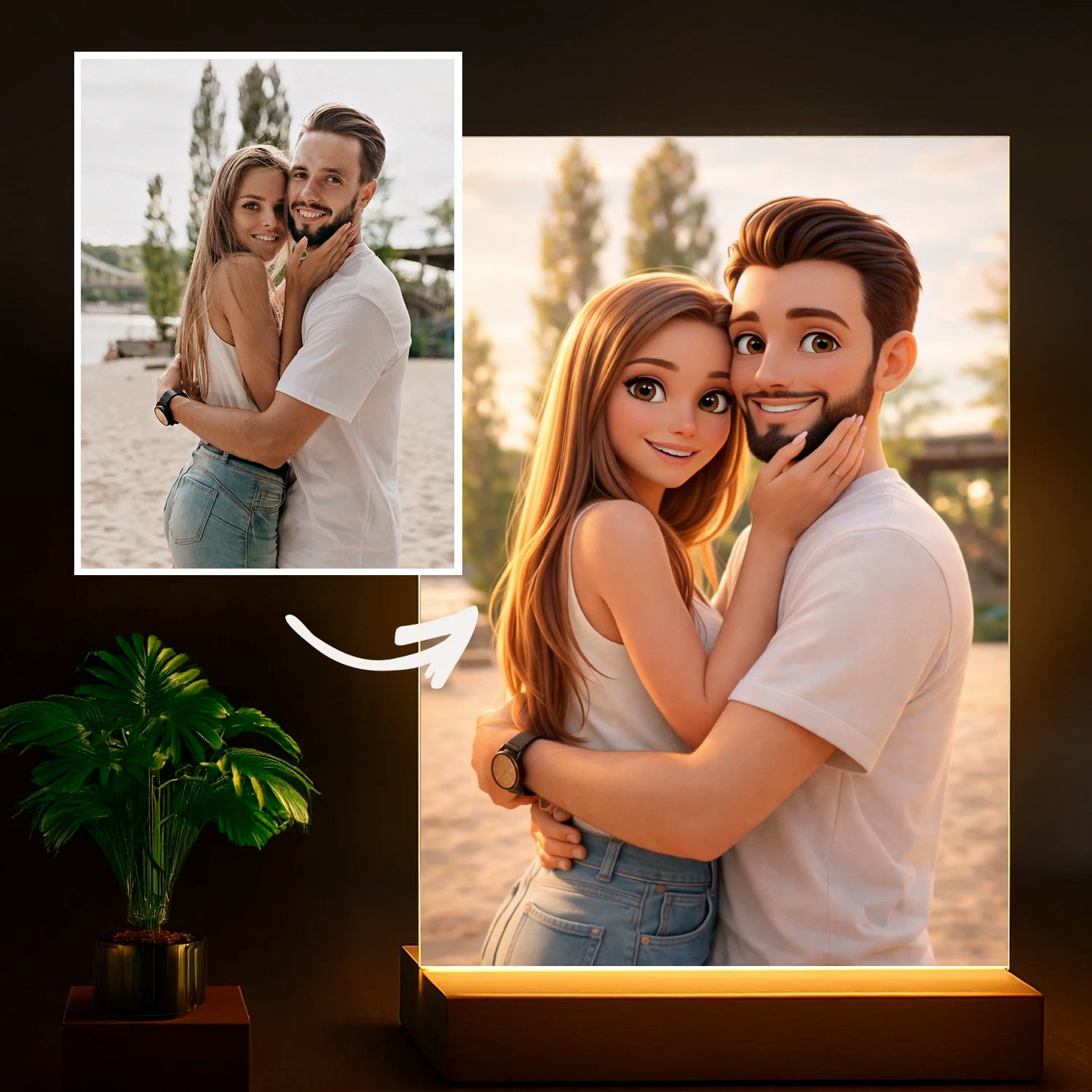 Image of Bajkowa para - druk na szkle z Twojego zdjęcia