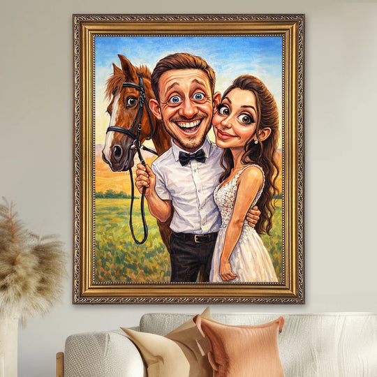 Z Tobą przez życie - obraz na płótnie, personalizowany prezent na ślub