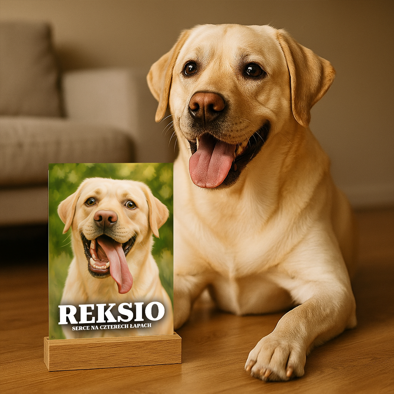 Portret pupila + imię - druk na szkle, portret z Twojego zdjęcia