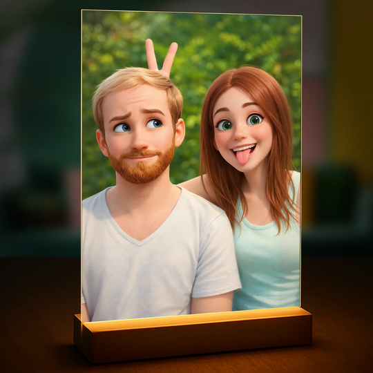 Para jak z bajkowej animacji - druk na szkle z Twojego zdjęcia