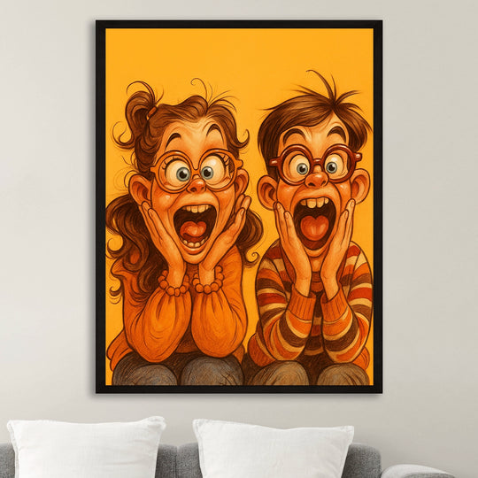 Karykatura rodzeństwa - plakat z Twojego zdjęcia