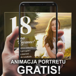 Image of Na 18 urodziny - druk na szkle, portret z Twojego zdjęcia