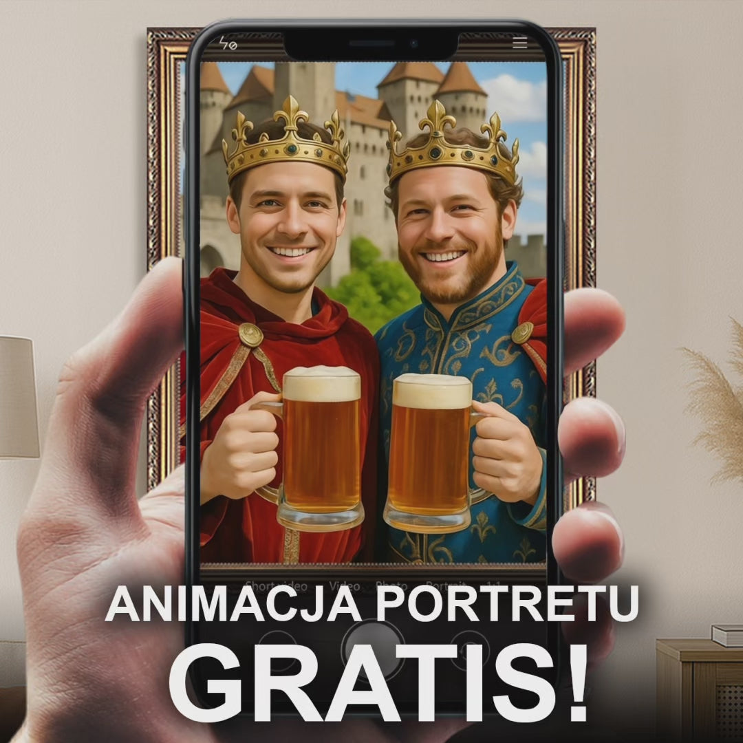 Image of Królewskie wyjście na piwo - obraz na płótnie z Twojego zdjęcia