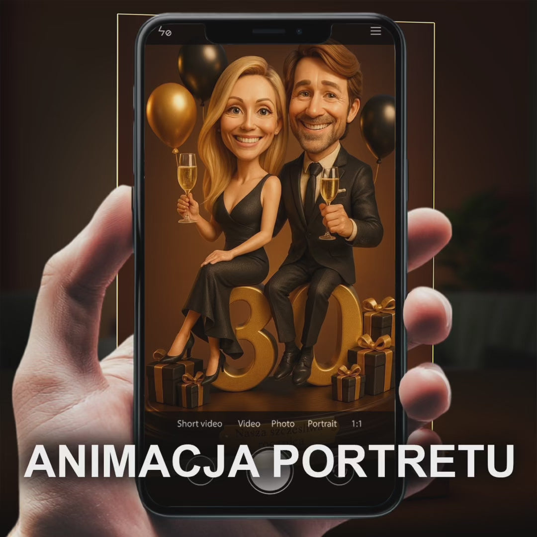 Image of Nasza szczęśliwa rocznica - druk na szkle, portret z Twojego zdjęcia