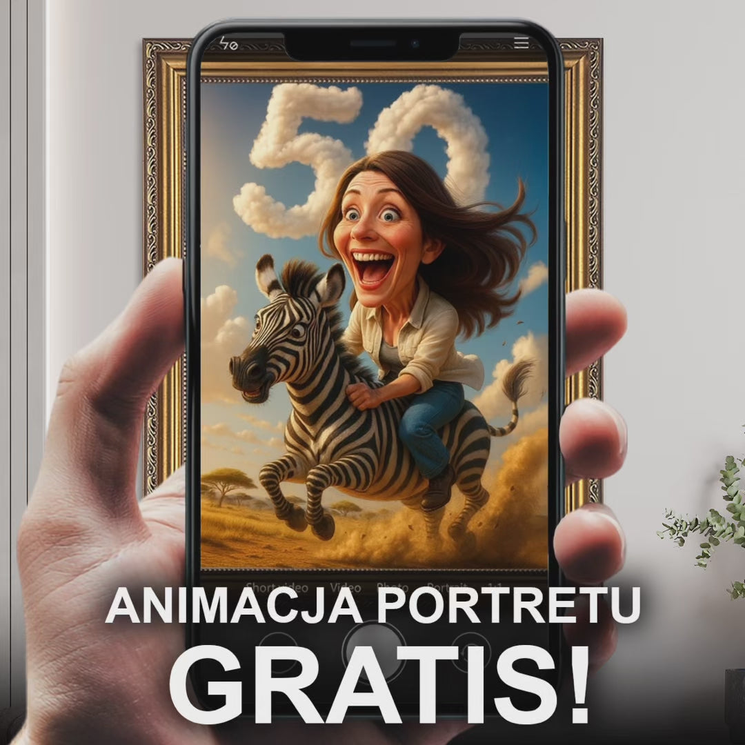 Image of Portret na szalone 50 urodziny - obraz na płótnie z Twojego zdjęcia