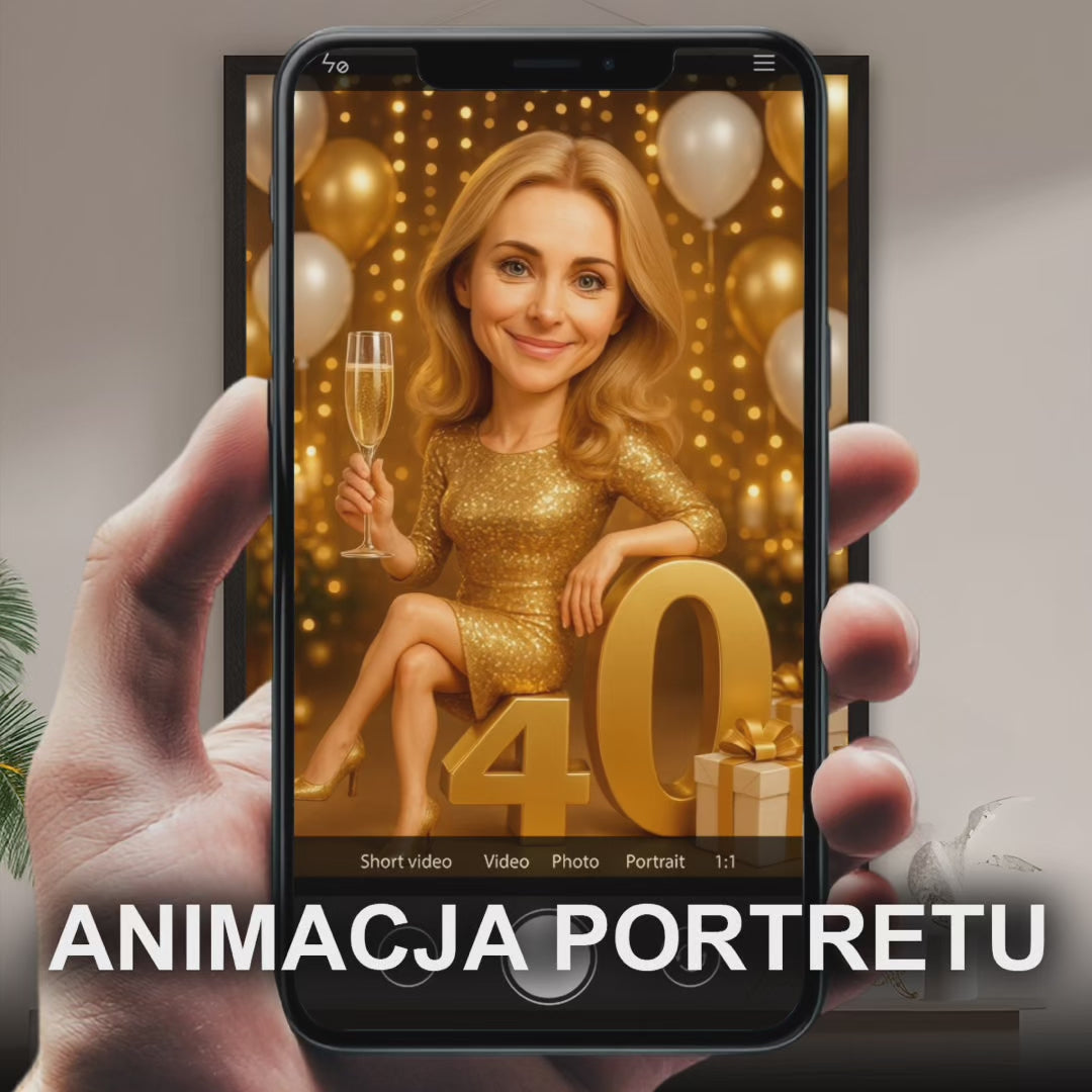 Image of Urodzinowa karykatura na 40. - plakat z Twojego zdjęcia