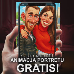 Image of Karykatura zakochanej pary - druk na szkle, portret z Twojego zdjęcia