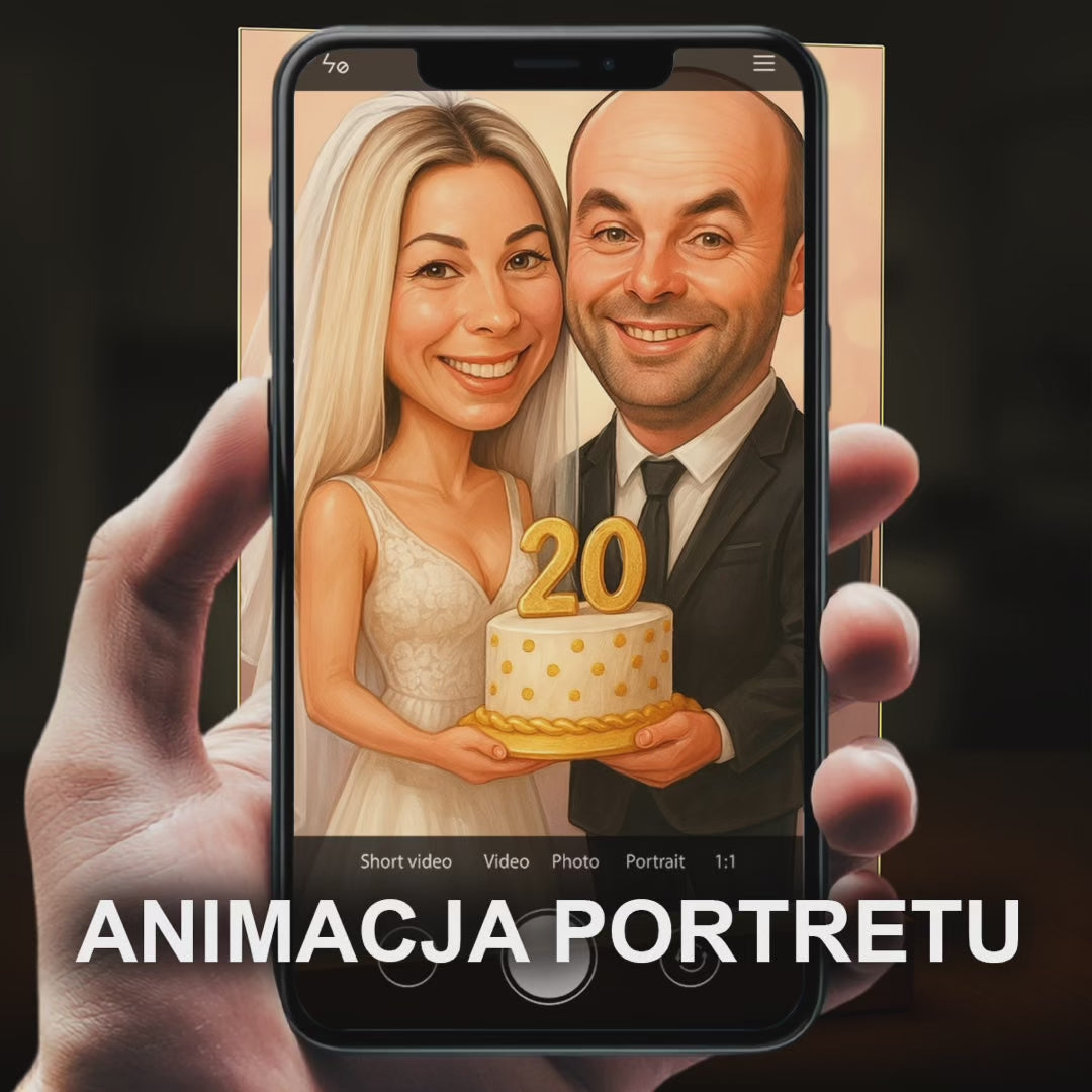 Image of 20 lat razem - druk na szkle, portret z Twojego zdjęcia