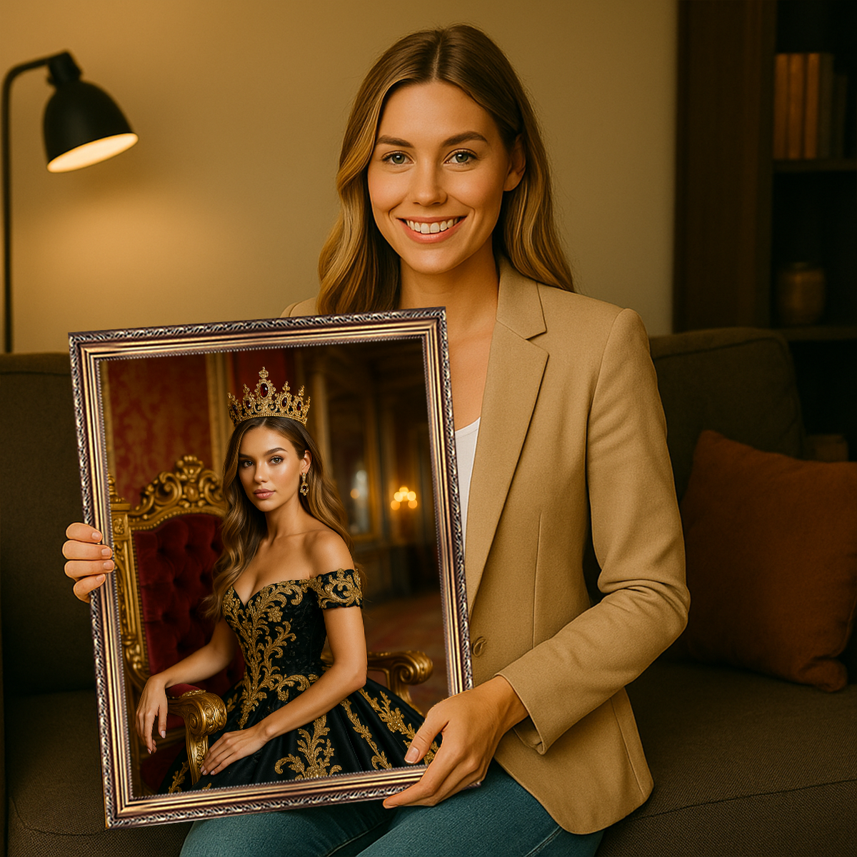 Image of Portret królowej - obraz na płótnie z Twojego zdjęcia