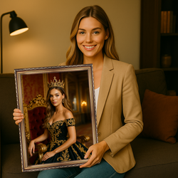 Image of Portret królowej - obraz na płótnie z Twojego zdjęcia