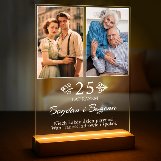 Razem przez 25 lat - druk na szkle z Twojego zdjęcia
