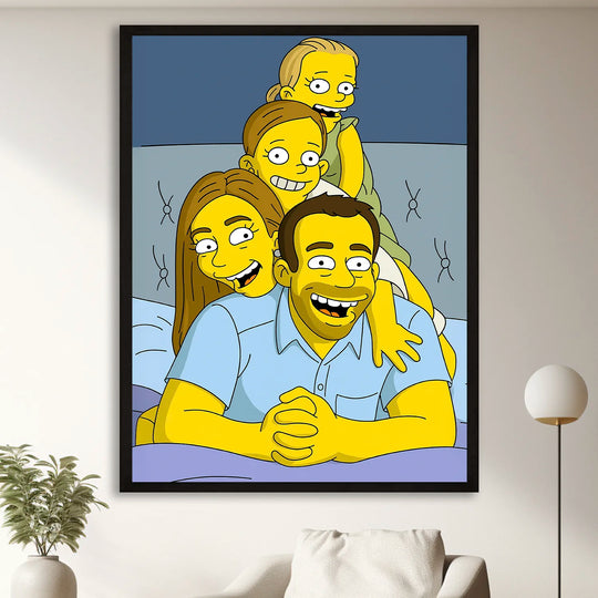Rodzina w stylu Simpson - plakat z Twojego zdjęcia