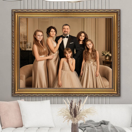 Pomysł na prezent dla rodziców na święta - portret ze zdjęcia na płótnie Rodzinny Portret