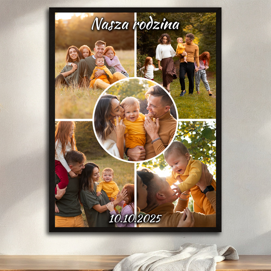 Kolaż zdjęć rodziny - plakat z Twojego zdjęcia