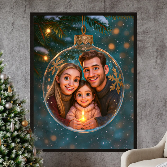 Rodzina w świątecznym klimacie - plakat z Twojego zdjęcia