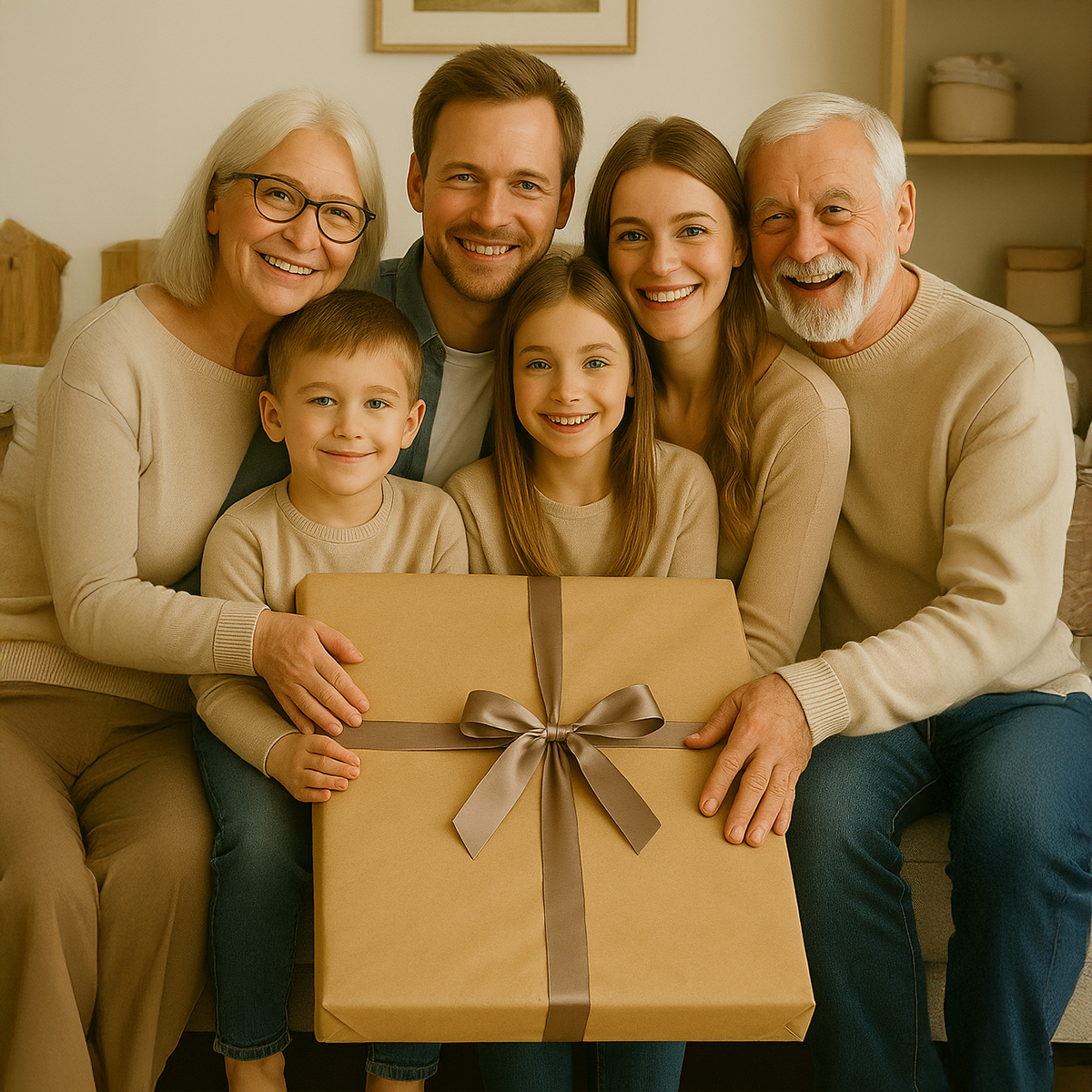 Image of Portret całej rodziny - obraz na płótnie z Twojego zdjęcia