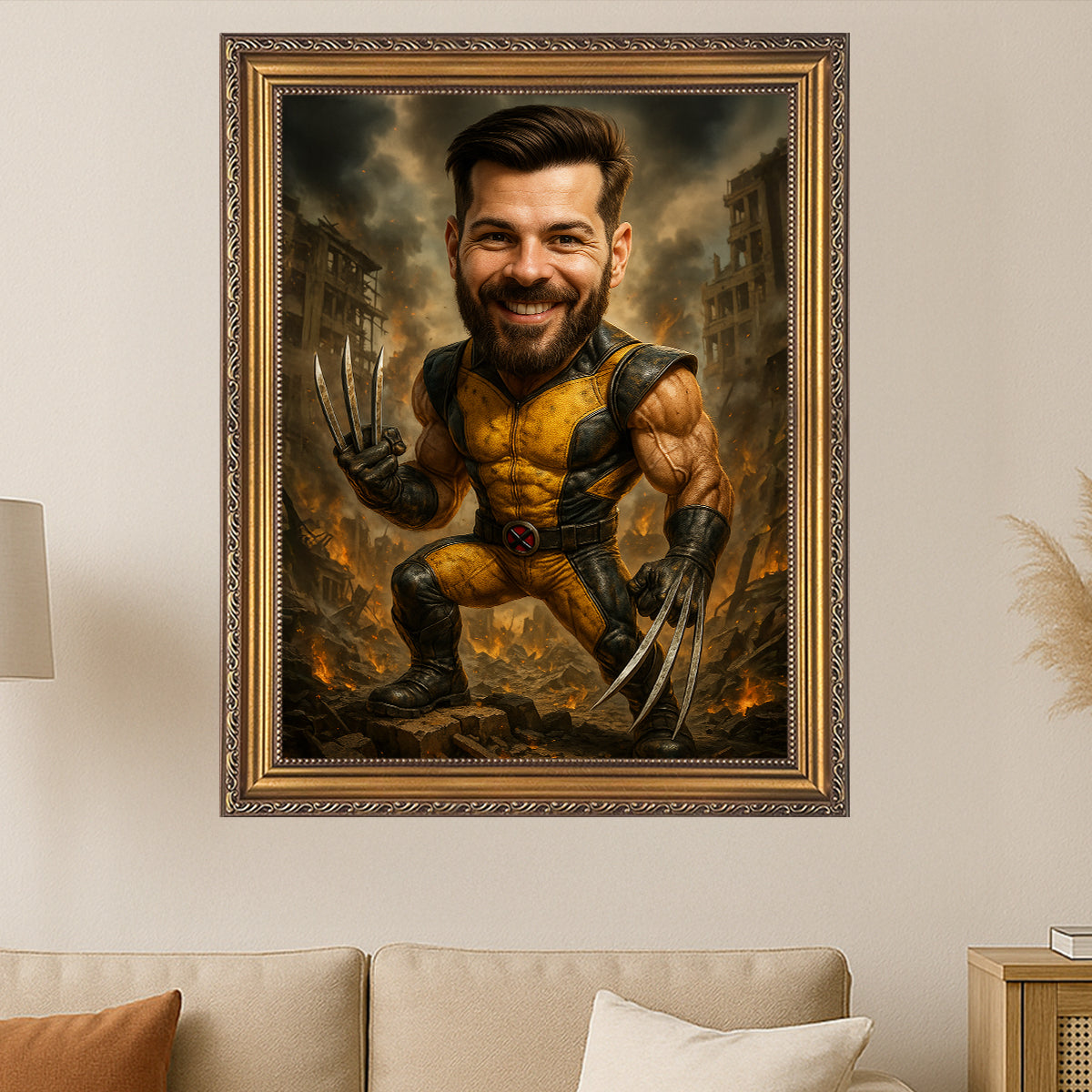 Portret w stylu Wolverine - obraz na płótnie z Twojego zdjęcia