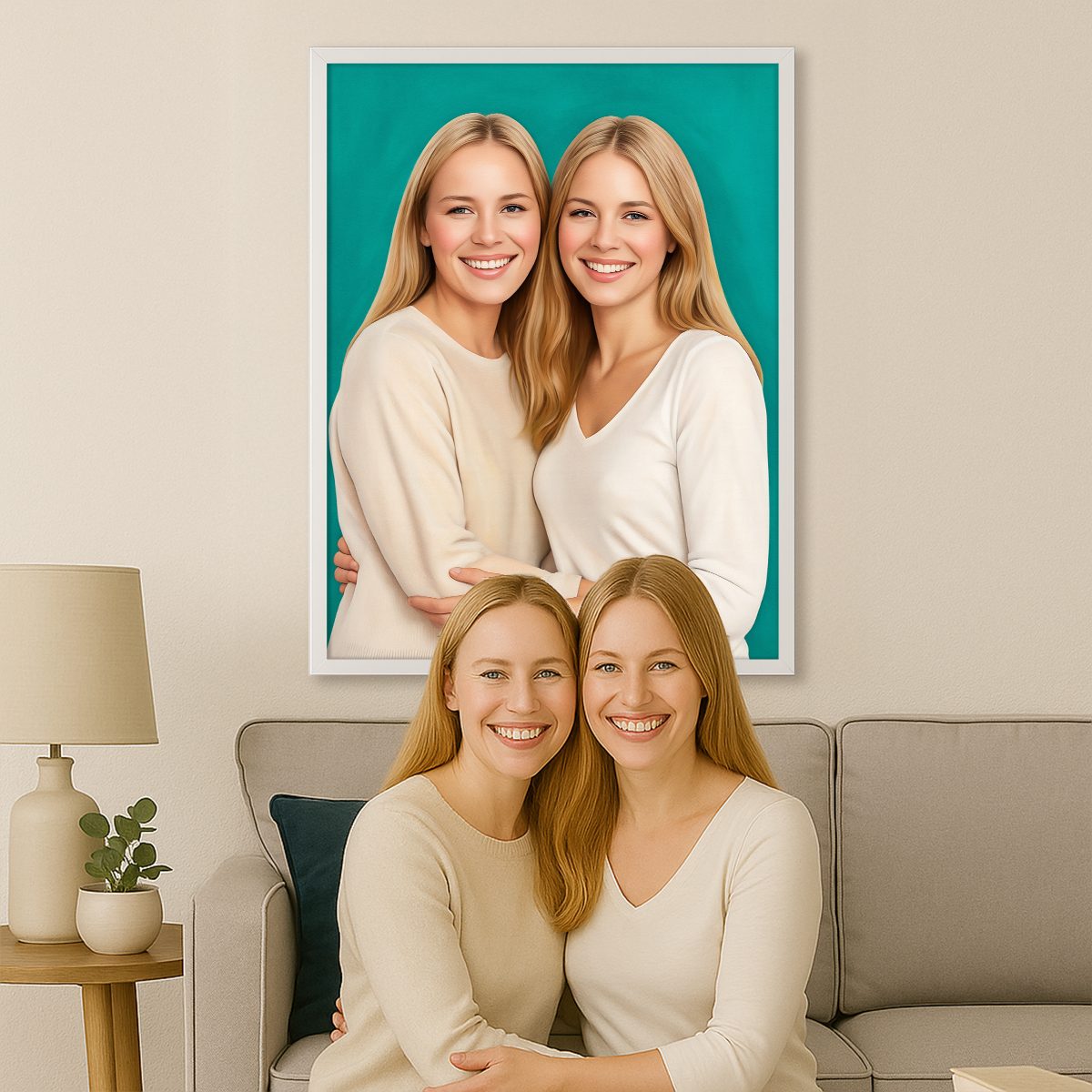 Image of Dwie siostry - obraz na płótnie z Twojego zdjęcia