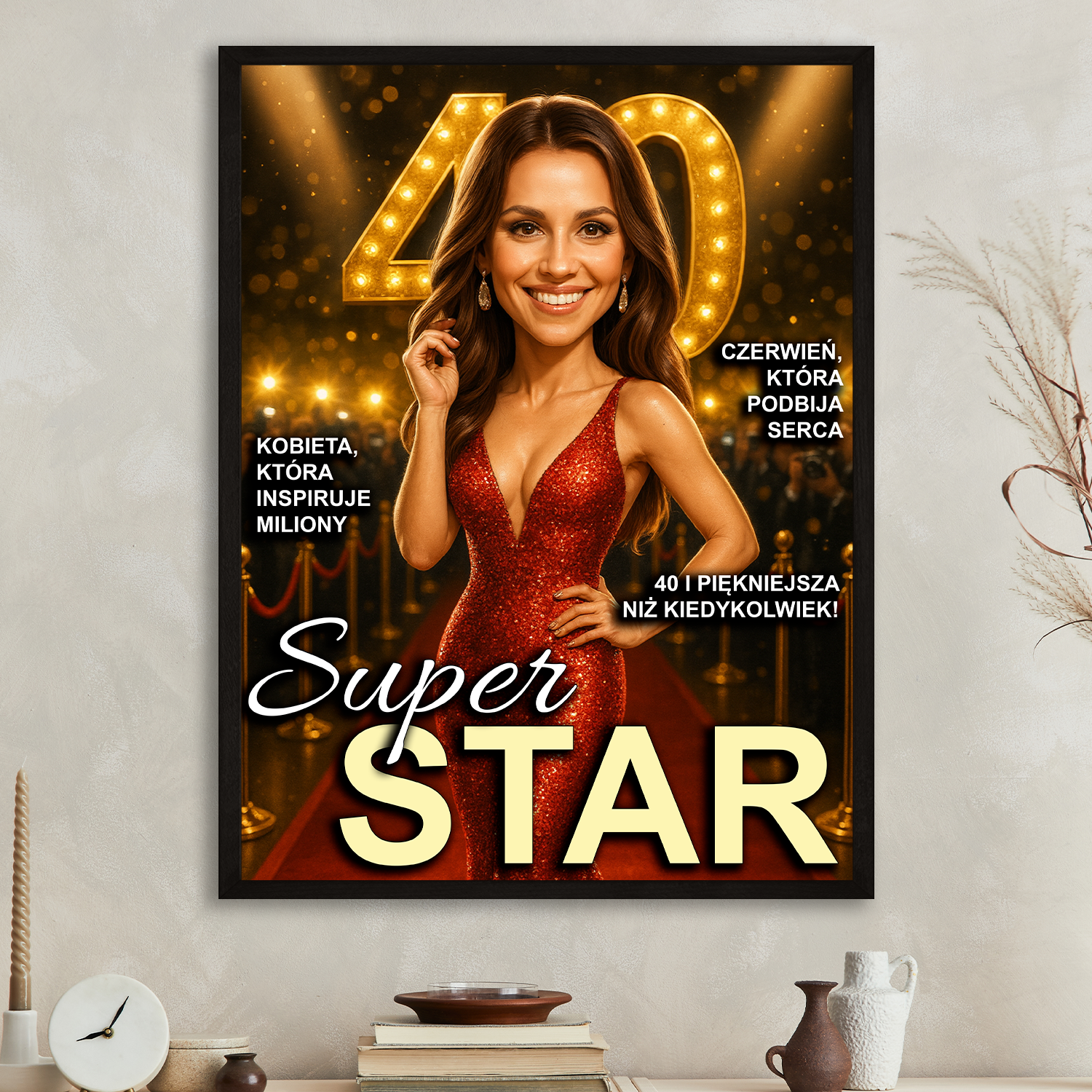 Image of Okładka super gwiazdy na 40. - plakat z Twojego zdjęcia