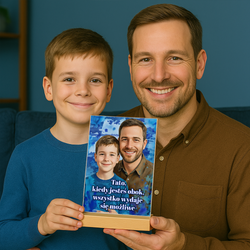 Image of Portret taty i syna - druk na szkle, portret z Twojego zdjęcia