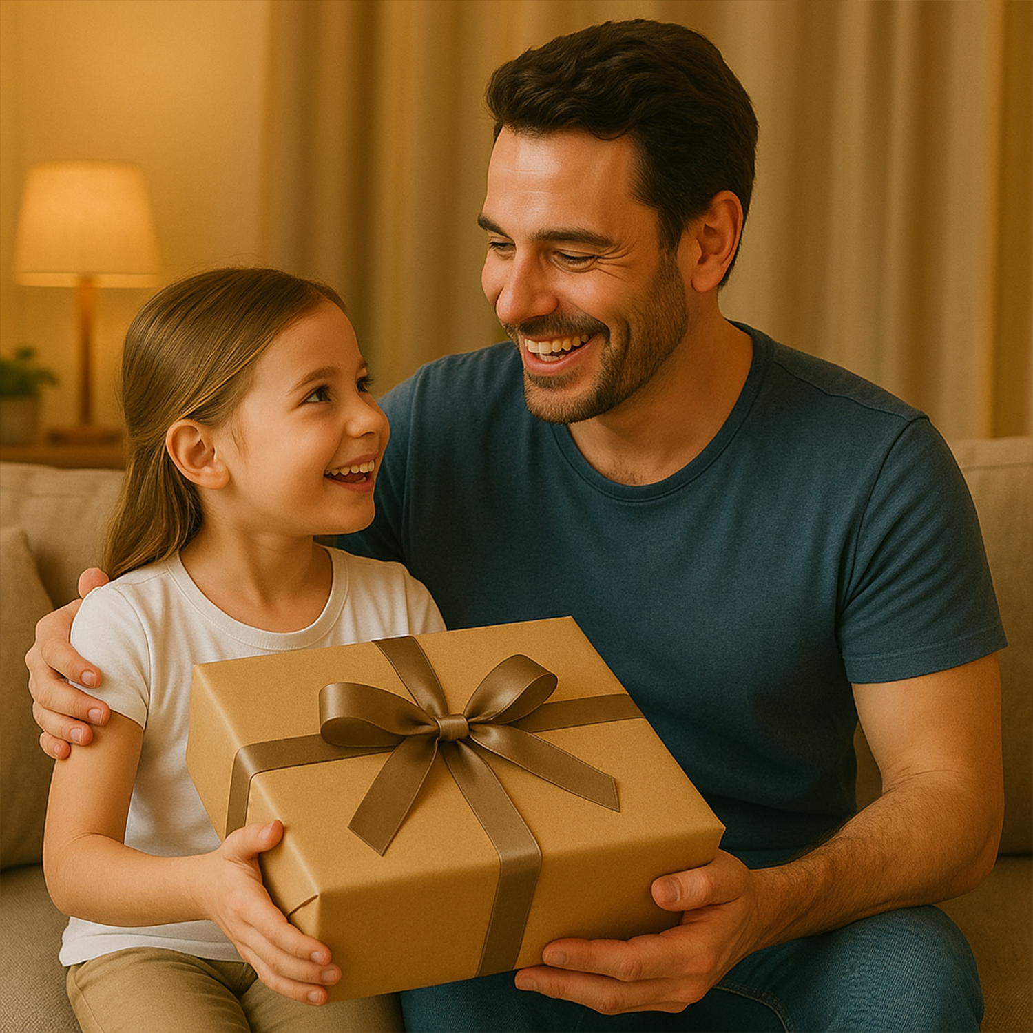 Image of Tata i córka - druk na szkle, portret z Twojego zdjęcia