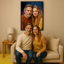 Image of Portret taty z córką - obraz na płótnie z Twojego zdjęcia