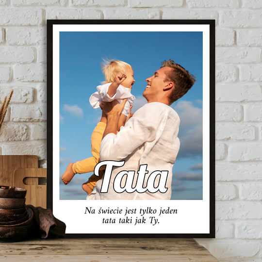 Pomysł na prezent dla taty na Dzień Ojca - plakat ze zdjęciem Słowa dla Taty