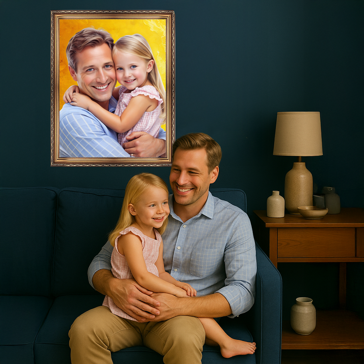 Image of Tata i córka - obraz na płótnie z Twojego zdjęcia