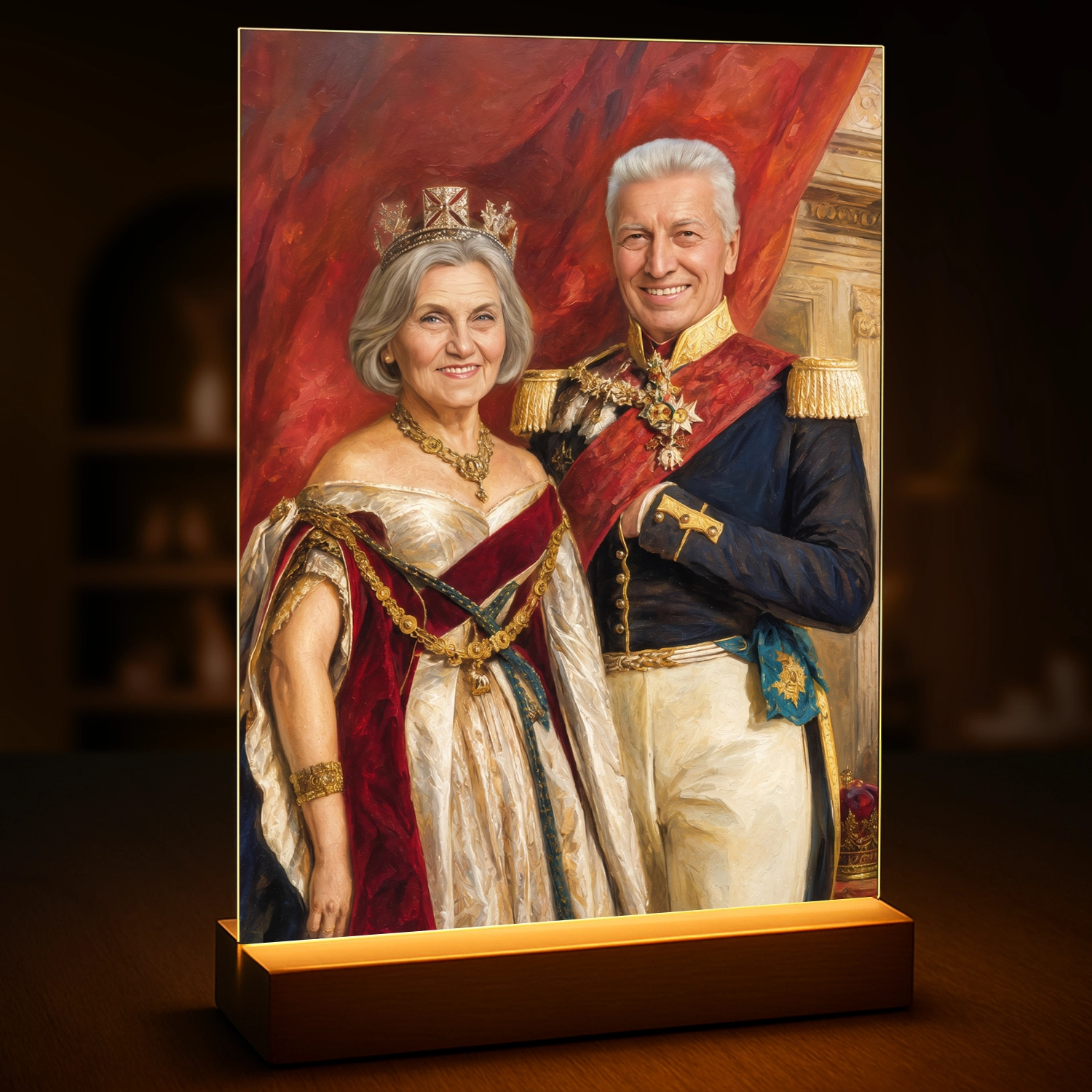 Image of wymalujchwile.pl – królewski portret dla pary – druk na szkle na rocznicę