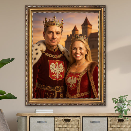 Portret polskich władców - obraz na płótnie z Twojego zdjęcia