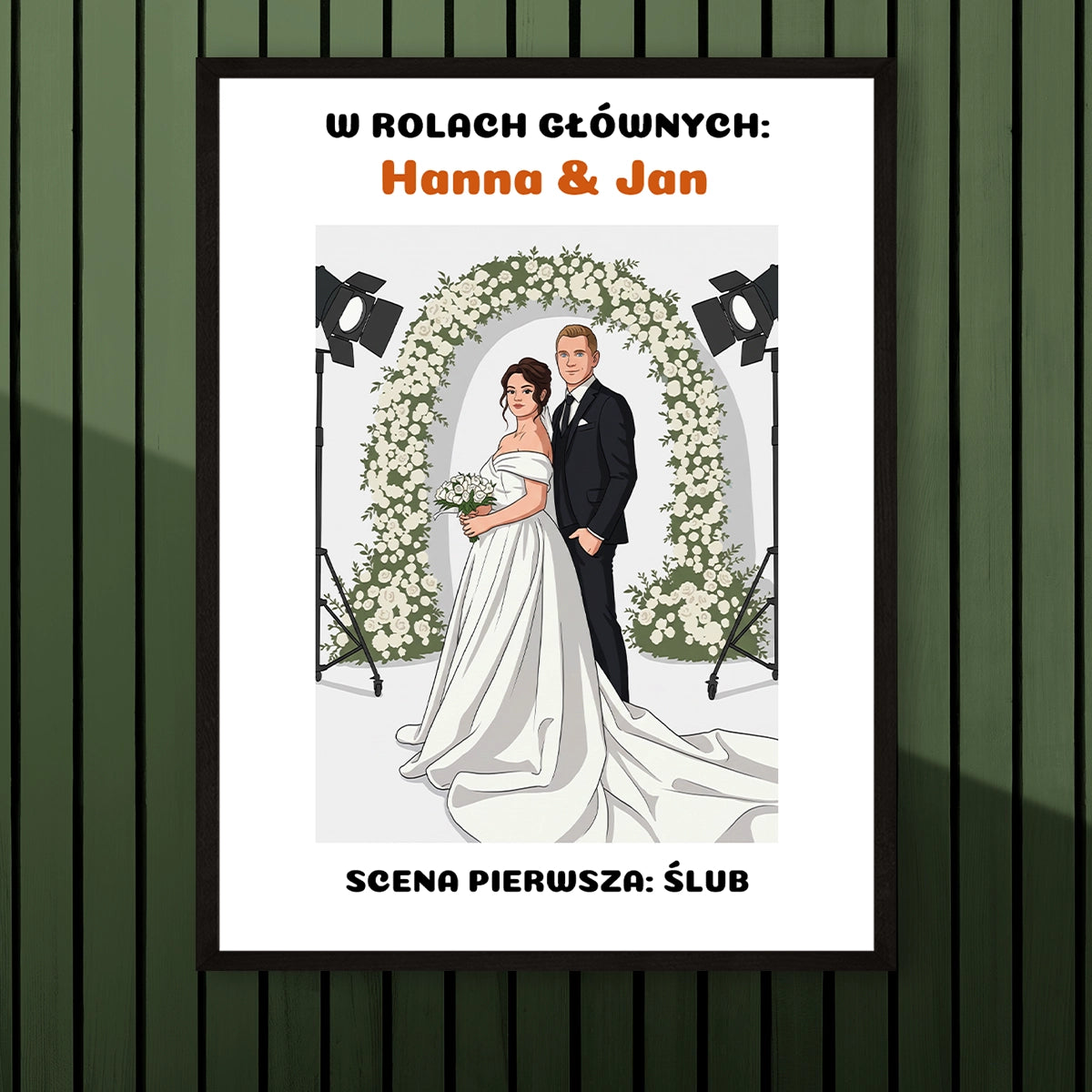 Image of wymalujchwile.pl – plakat filmowy dla pary – prezent na ślub