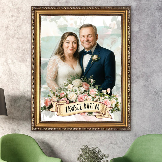 Zawsze razem ilustracja - obraz na płótnie z Twojego zdjęcia