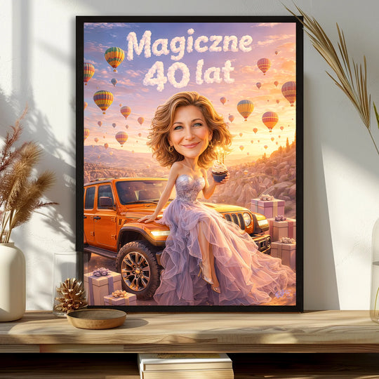 Magiczne 40 lat - plakat, personalizowany prezent na 40. urodziny